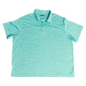 Big Men's Polo Shirt,EUC, greenish blue.  3XB, Performance shirt,  P2P 29”